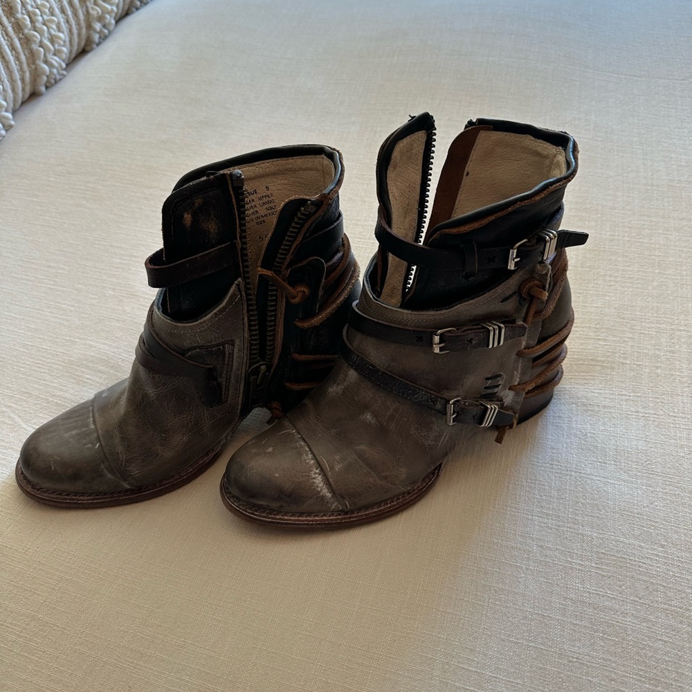 Freebird by Steven Black and Brown Ankle Boots